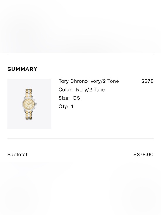 Tory Burch Two-Tone Silver and Gold Chronograph Bracelet Watch 32mm main image 8